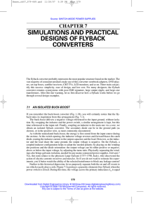 SIMULATIONS AND PRACTICAL DESIGNS OF FLYBACK