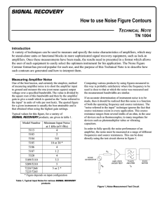 How to use Noise Figure Contours T N TN 1004