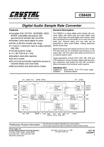 CS8420 Digital Audio Sample Rate Converter Features General Description