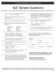 SLE Sample Questions