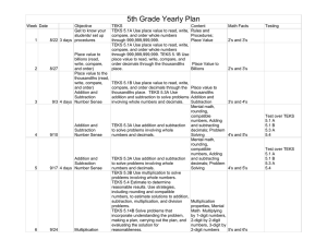 5th Grade Yearly Plan