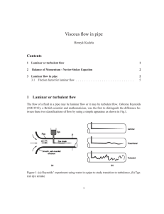 Viscous flow in pipe
