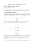 Pythagorean Triples and Fermat`s Last Theorem