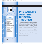 16 PROBABILITY AND THE BINOMIAL