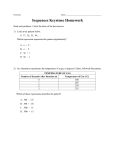 Sequences Keystone Homework