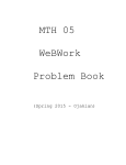 MTH 05 WeBWork Problem Book
