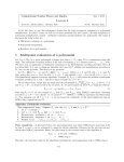Lecture 6 1 Multipoint evaluation of a polynomial