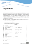 Logarithms - Mathcentre