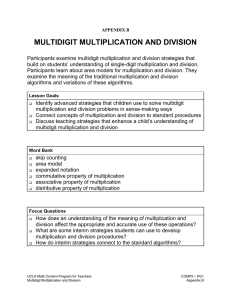 Multidigit Multiplication and Division