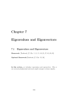 Chapter 7 Eigenvalues and Eigenvectors