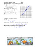 Point slope of a linear equation A. Graph the line that passes