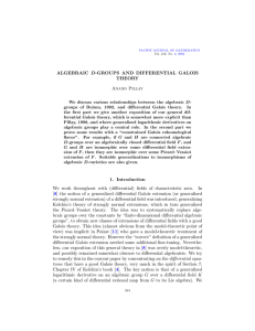 Algebraic D-groups and differential Galois theory