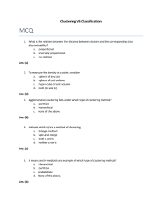 MCQ Clustering VS Classification