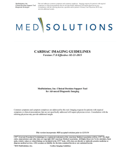 cardiac imaging guidelines - Chapter Affairs Extranet