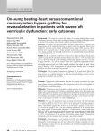 On-pump beating-heart versus conventional coronary artery bypass