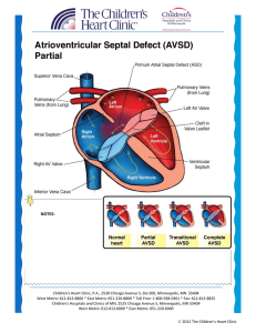 Atrioventricular Septal Defect AVSD