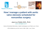 How I manage a patient with aortic valve stenosis scheduled