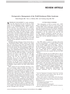 Perioperative Management of the Wolff-Parkinson