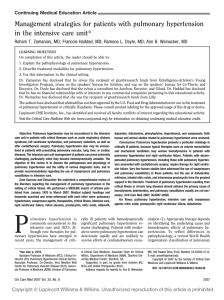 Management strategies for patients with pulmonary hypertension Continuing Medical Education Article