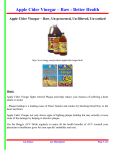 Apple Cider Vinegar – Raw - Better Health