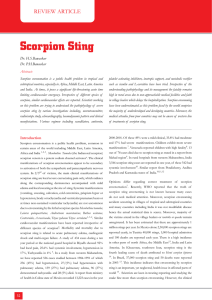 Scorpion Sting REVIEW ARTICLE Dr. H.S.Bawaskar Dr. P.H.Bawaskar