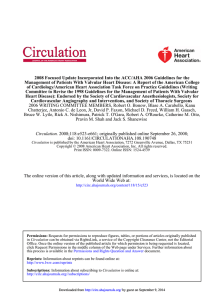 2008 Focused Update Incorporated Into the ACC/AHA 2006 Guidelines for... Management of Patients With Valvular Heart Disease: A Report of...
