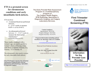 Care Provider Information - Early Prenatal Risk Assessment Program