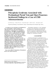 Polysplenia Syndrome Associated with Preduodenal Portal Vein