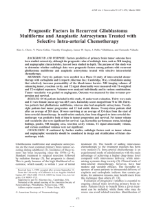 Prognostic Factors in Recurrent Glioblastoma Multiforme and