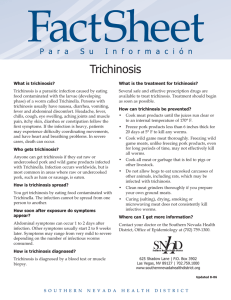 Fact Sheet: Trichinosis - Southern Nevada Health District