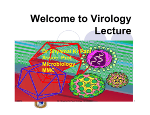 Welcome to Virology Lecture