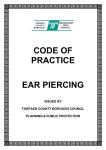 Ear Piercing Code of Practice - Tor-faen