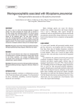 Meningoencephalitis associated with Mycoplasma