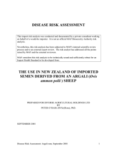 disease risk assessment - Ministry for Primary Industries