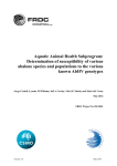 Determination of susceptibility of various abalone species and