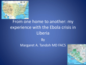 From one home to another: my experience with the Ebola crisis