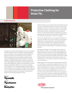 Protective Clothing For Avian Flu