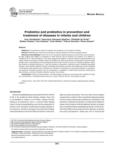 Probiotics and prebiotics in prevention and R A