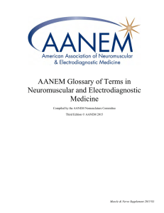 AANEM Glossary of Terms in Neuromuscular