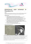SUPRASCAPULAR NERVE ENTRAPMENT BY PARALABRAL CYST