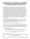 Leg Amputation Surgery Consent Form