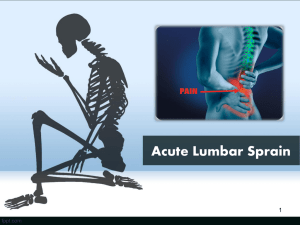 6.4: Acute Lumbar Sprain