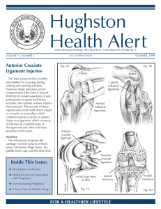 Hughston Health Aler t Anterior Cruciate