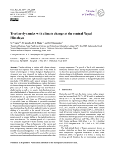 Treeline dynamics with climate change at the central Nepal Himalaya