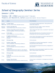 School of Geography Seminar Series Semester 1, 2016