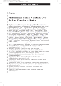 Mediterranean Climate Variability Over the Last Centuries