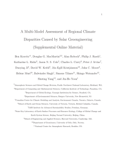 A Multi-Model Assessment of Regional Climate Disparities Caused