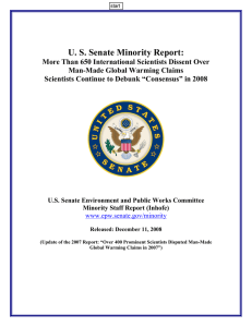 U. S. Senate Minority Report: