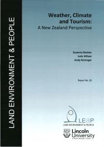 Weather, climate and tourism: a New Zealand perspective