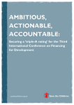Ambitious, Actionable, Accountable